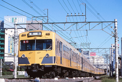 池袋線を行く 101 系急行 1994年10月 所沢〜西所沢 撮影:佐藤利生